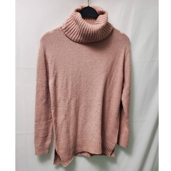 BP Nordstrom Super Soft Pink Adobe Longline Turtleneck Sweater BP420420MI Small - Picture 2 of 11